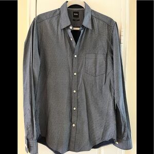 BOSS CASUAL BUTTON DOWN SHIRT SMALL S BLUE